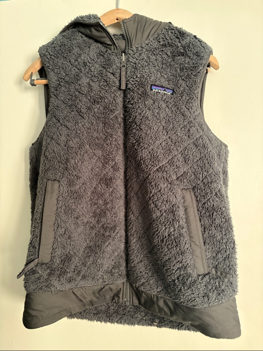 Patagonia Gray Fleece Vest - Zip Front - Reversible